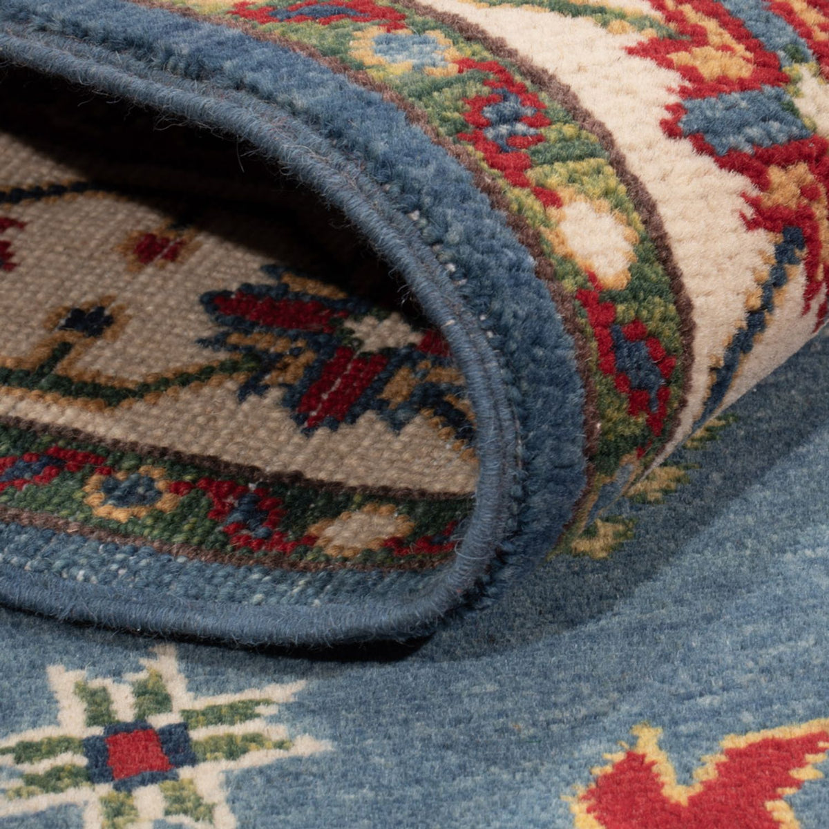 Dywan Ziegler - Kazak - 184 x 121 cm - niebieski