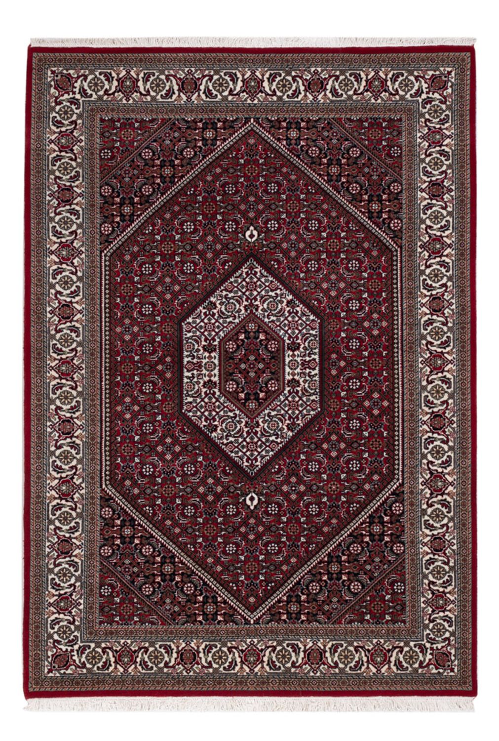 Orientalny dywan - Bijar - Indus - 183 x 127 cm - ciemny beż