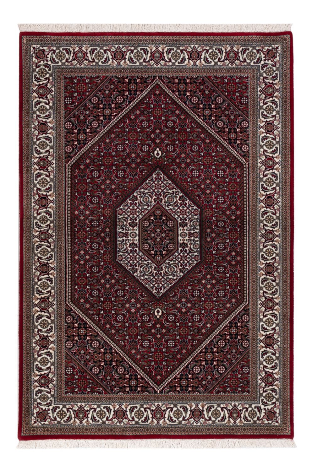 Orientalny dywan - Bijar - Indus - 184 x 122 cm - ciemny beż