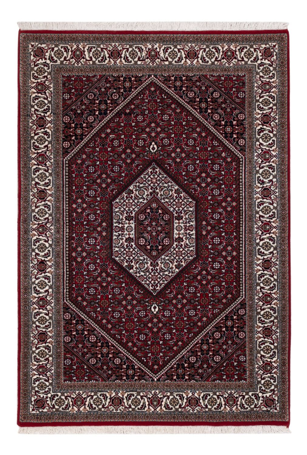 Orientalny dywan - Bijar - Indus - 182 x 123 cm - ciemny beż