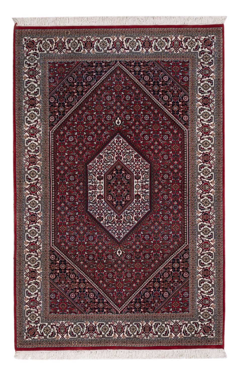 Orientalny dywan - Bijar - Indus - 184 x 121 cm - ciemny beż