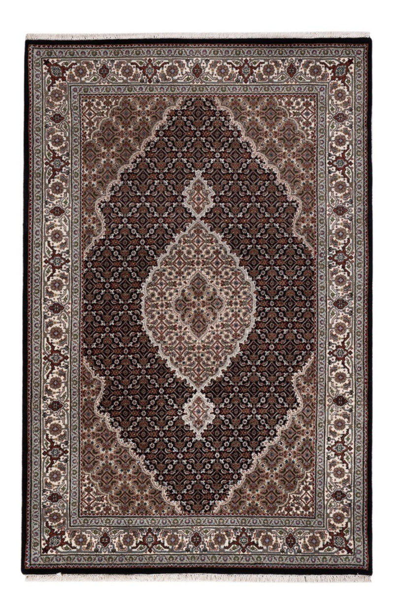 Dywan orientalny - Tabriz - 188 x 123 cm - ciemny beż