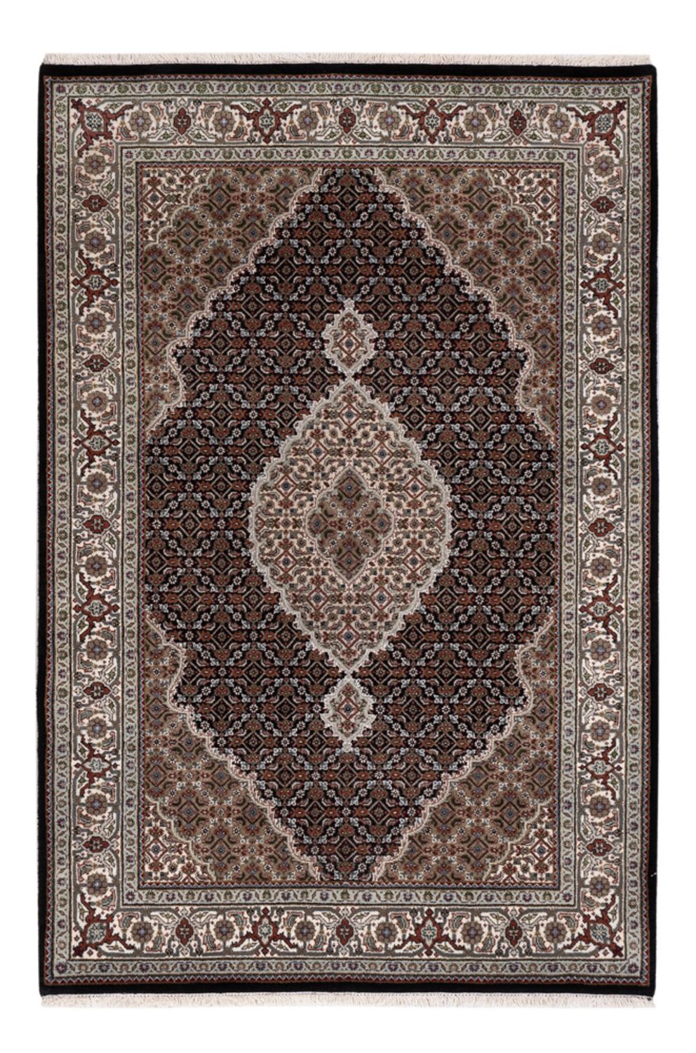 Dywan orientalny - Tabriz - 187 x 124 cm - ciemny beż