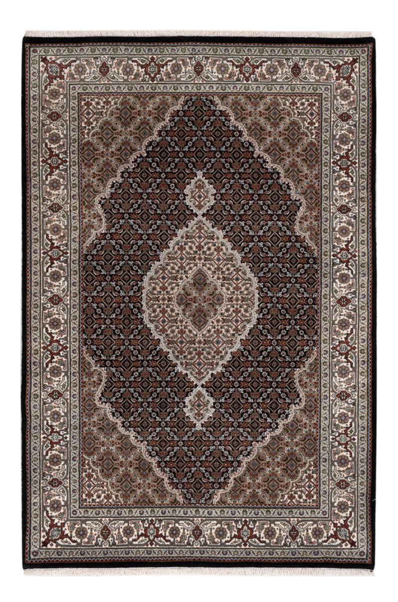 Dywan orientalny - Tabriz - 187 x 124 cm - ciemny beż