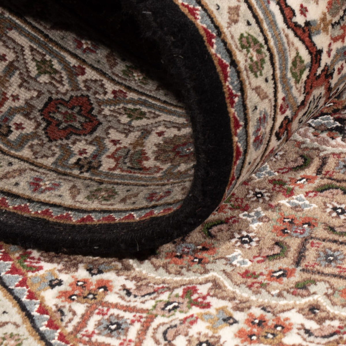 Dywan orientalny - Tabriz - 187 x 124 cm - ciemny beż