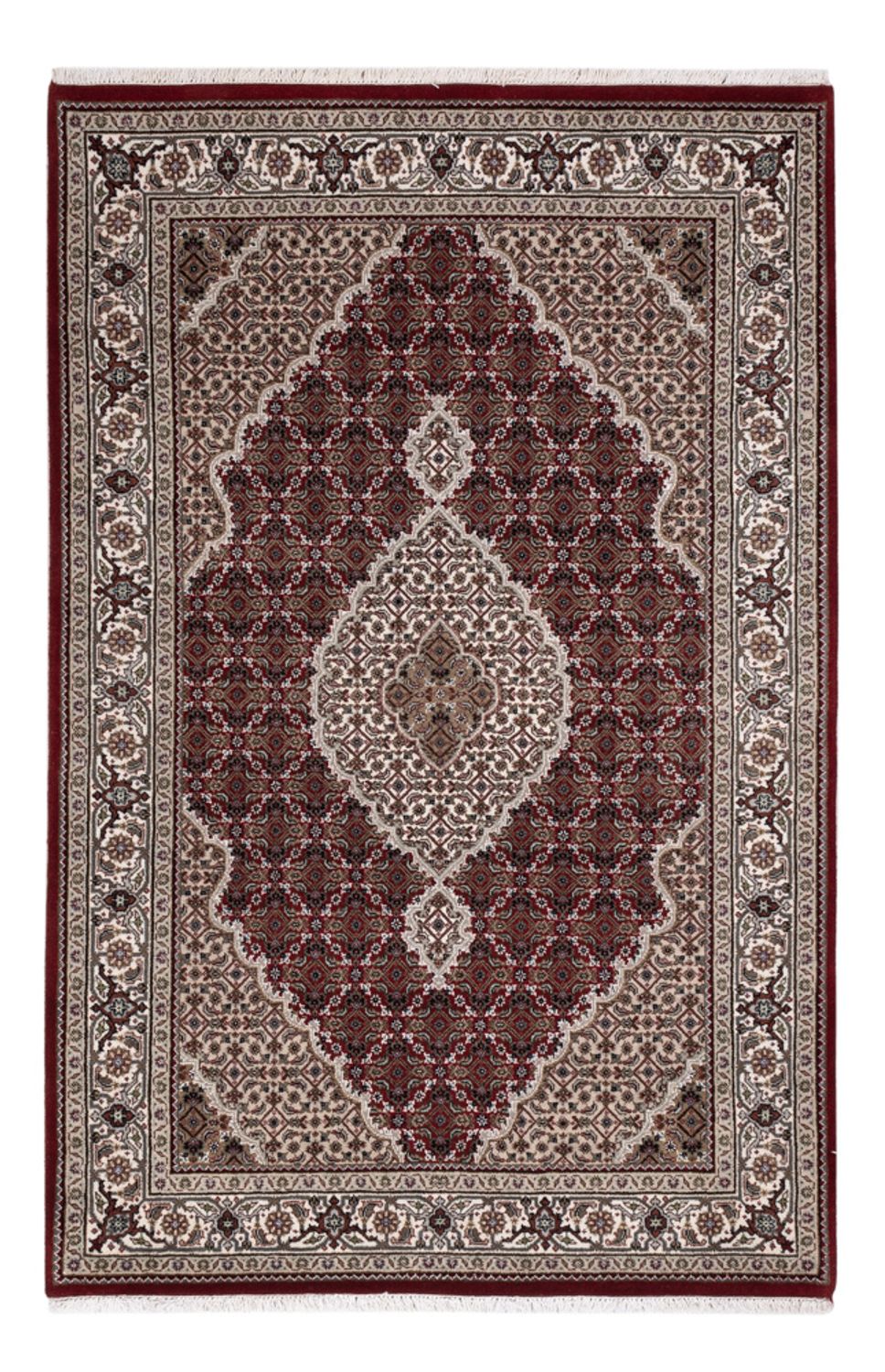 Dywan orientalny - Tabriz - 187 x 123 cm - ciemny beż
