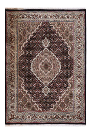 Dywan orientalny - Tabriz - 184 x 127 cm - ciemny beż