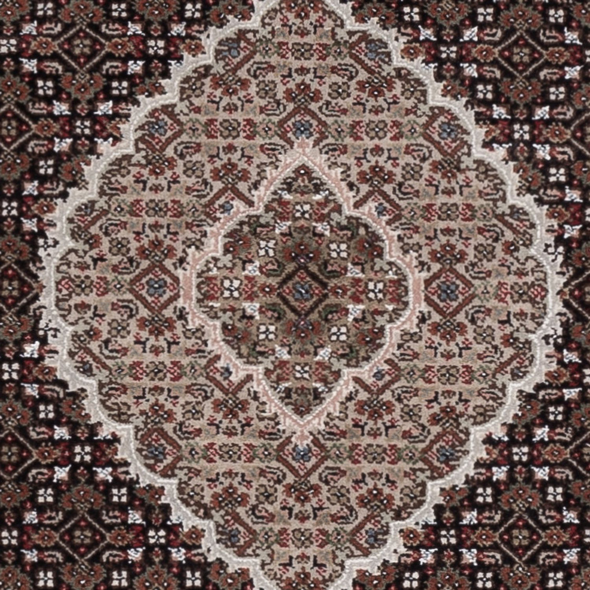 Dywan orientalny - Tabriz - 184 x 127 cm - ciemny beż