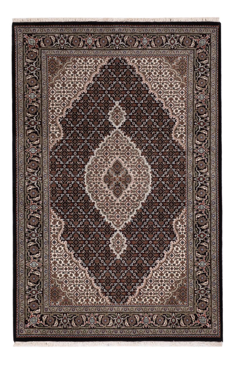 Dywan orientalny - Tabriz - 184 x 120 cm - ciemny beż