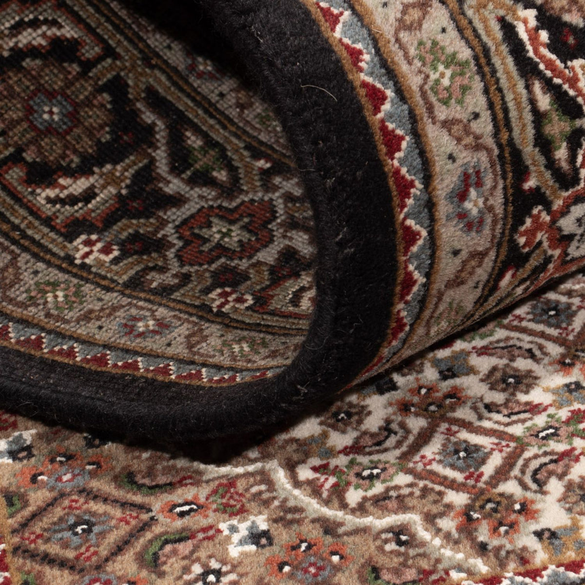 Dywan orientalny - Tabriz - 184 x 120 cm - ciemny beż