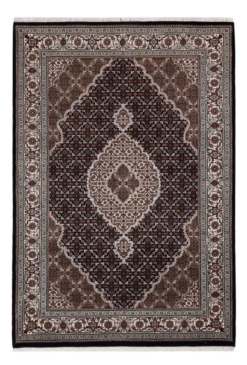 Dywan orientalny - Tabriz - 185 x 125 cm - ciemny beż