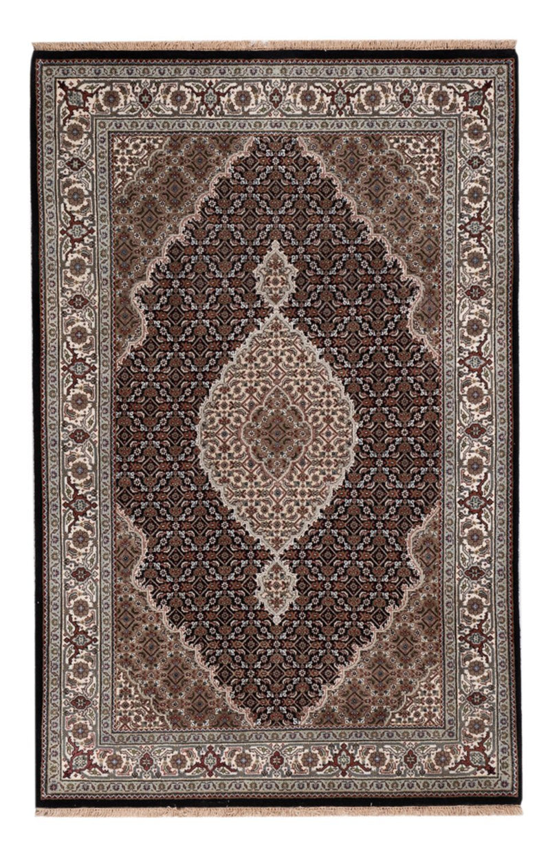 Dywan orientalny - Tabriz - 188 x 123 cm - ciemny beż