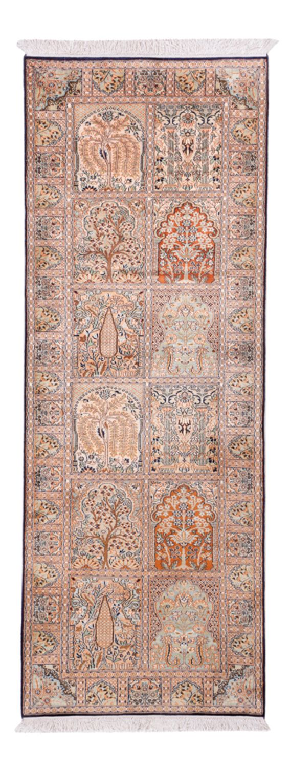 Biegacz Jedwabny dywan - Kashmir Silk - 236 x 80 cm - ciemny beż