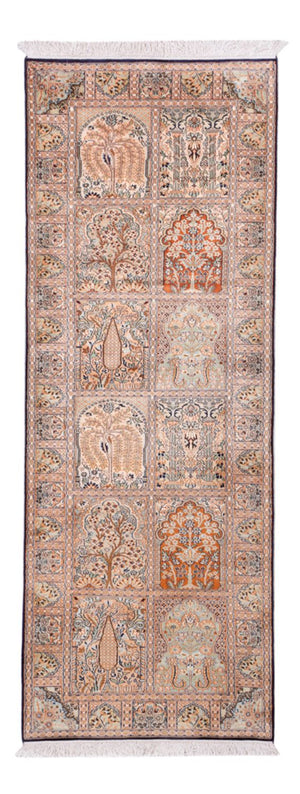 Biegacz Jedwabny dywan - Kashmir Silk - 236 x 80 cm - ciemny beż