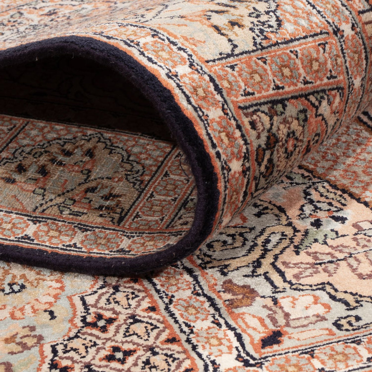 Biegacz Jedwabny dywan - Kashmir Silk - 236 x 80 cm - ciemny beż