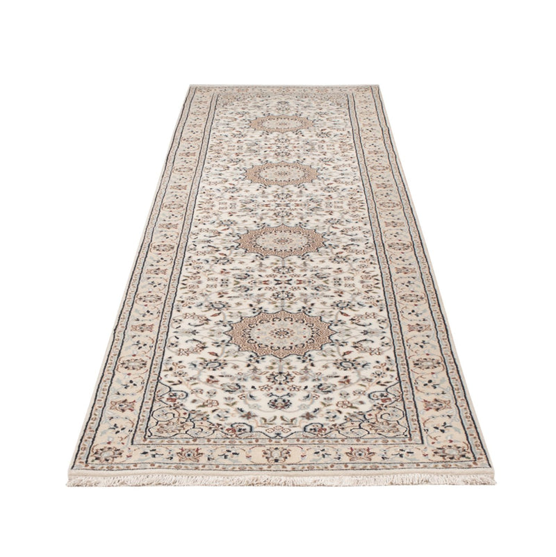 Biegacz Orientalny dywan - Nain - Indus - 307 x 80 cm - beżowy