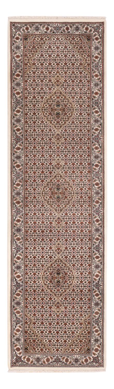 Biegacz Dywan orientalny - Tabriz - 315 x 84 cm - ciemny beż