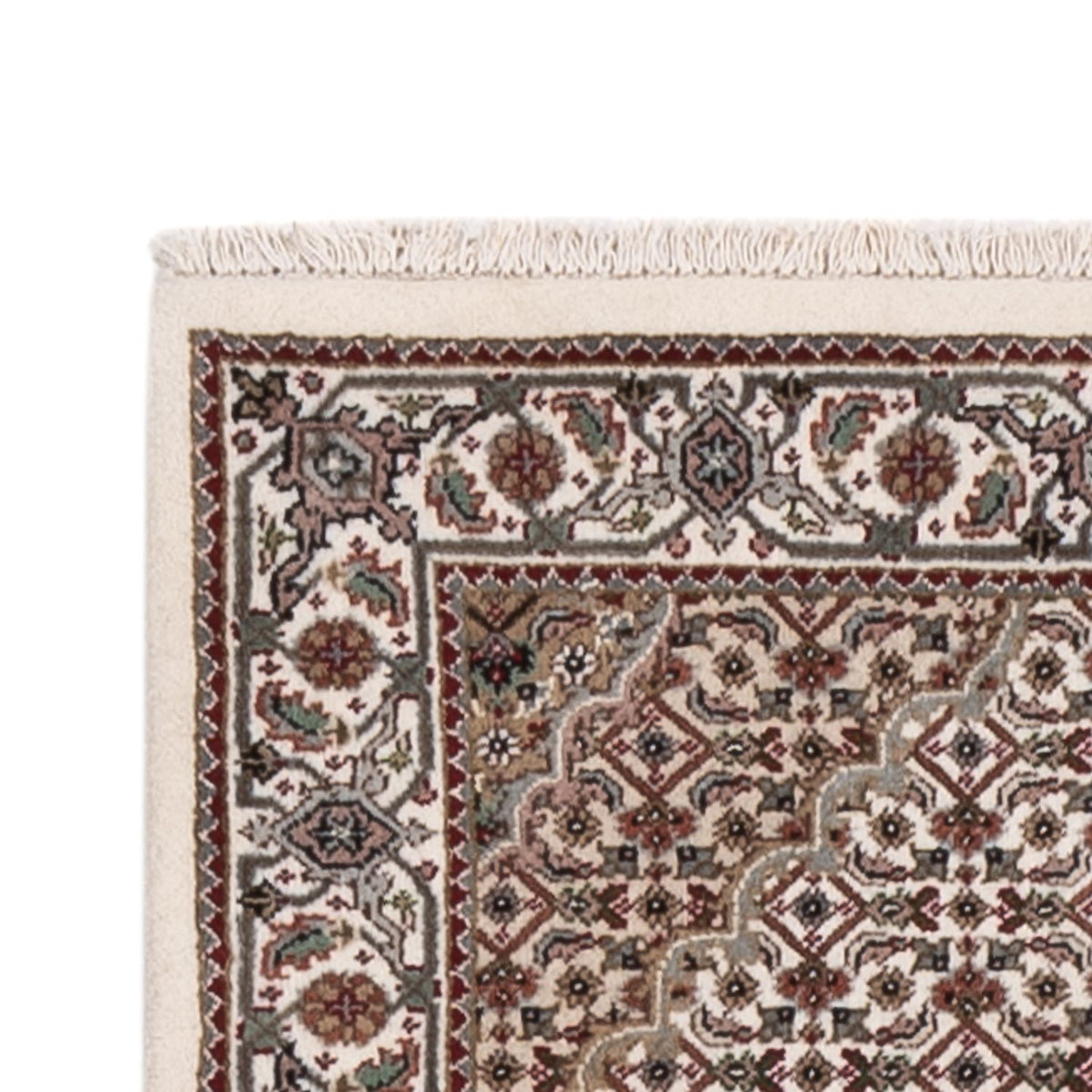 Biegacz Dywan orientalny - Tabriz - 315 x 84 cm - ciemny beż
