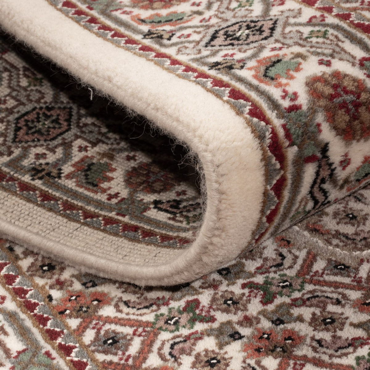 Biegacz Dywan orientalny - Tabriz - 315 x 84 cm - ciemny beż