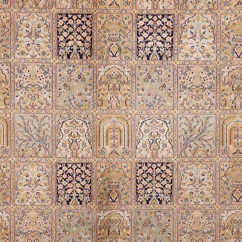 Jedwabny dywan - Kashmir Silk - 378 x 273 cm - ciemny beż