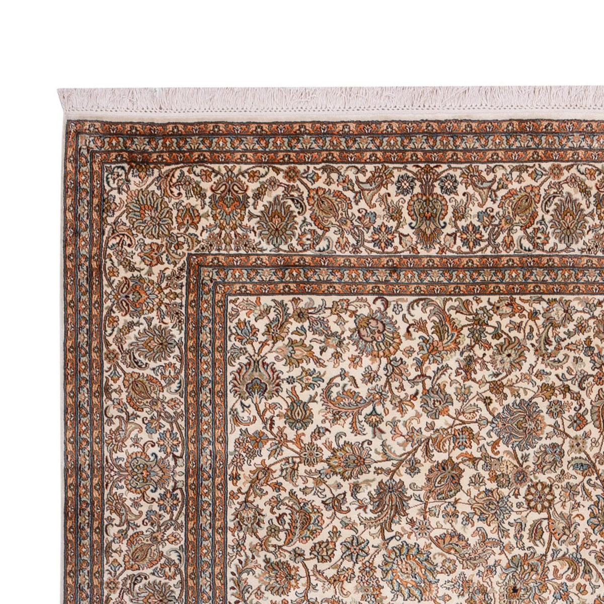 Jedwabny dywan - Kashmir Silk - 349 x 247 cm - beżowy