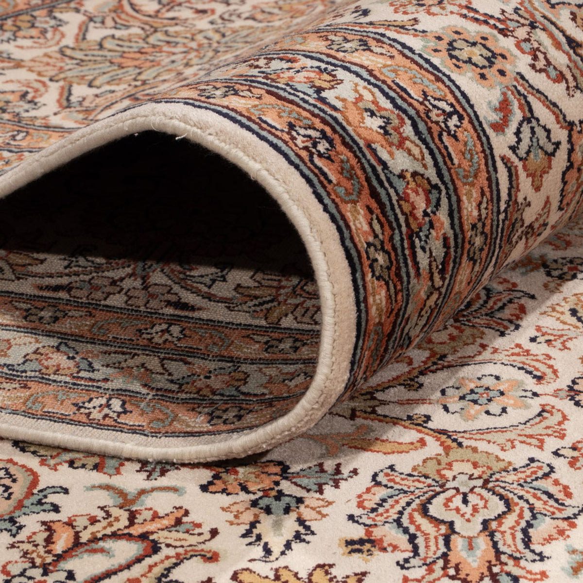 Jedwabny dywan - Kashmir Silk - 349 x 247 cm - beżowy