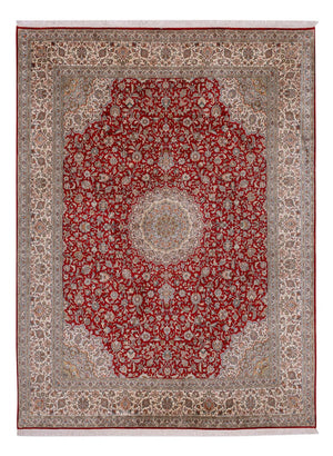 Jedwabny dywan - Kashmir Silk - 327 x 244 cm - czerwony