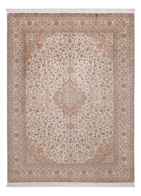 Jedwabny dywan - Kashmir Silk - 329 x 244 cm - beżowy
