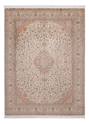 Jedwabny dywan - Kashmir Silk - 329 x 244 cm - beżowy