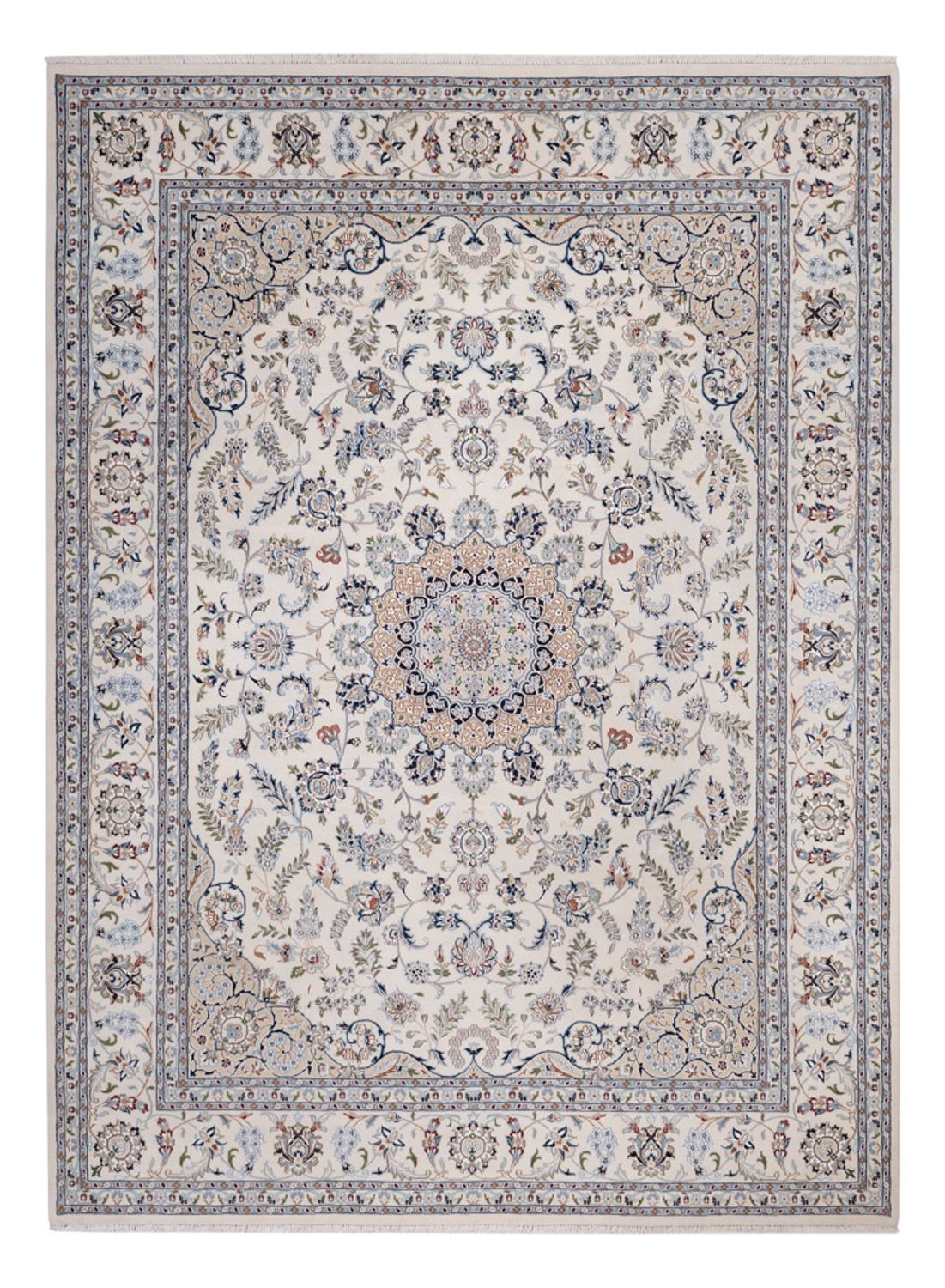 Orientalny dywan - Nain - Indus - 361 x 270 cm - kremowy