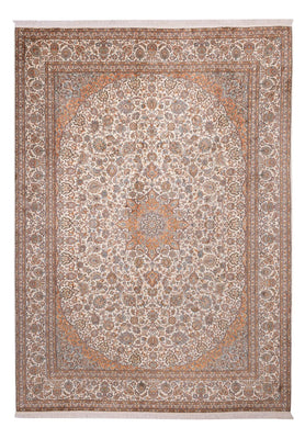 Jedwabny dywan - Kashmir Silk - 347 x 247 cm - beżowy
