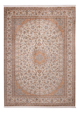 Jedwabny dywan - Kashmir Silk - 347 x 247 cm - beżowy