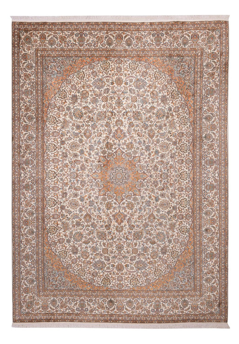 Jedwabny dywan - Kashmir Silk - 347 x 247 cm - beżowy