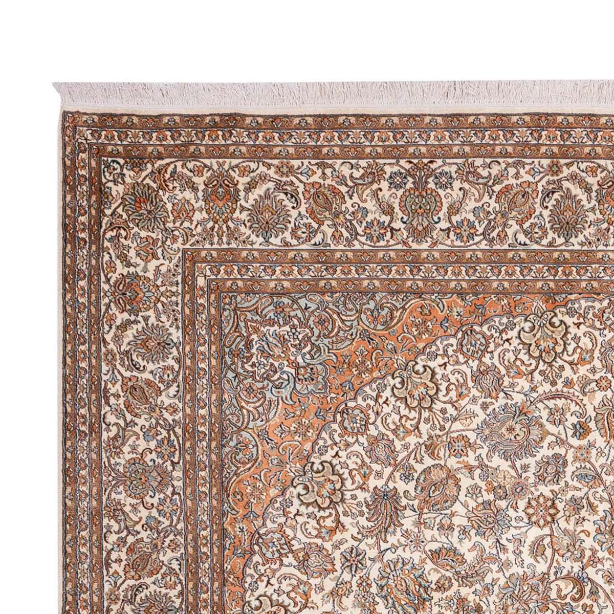 Jedwabny dywan - Kashmir Silk - 347 x 247 cm - beżowy