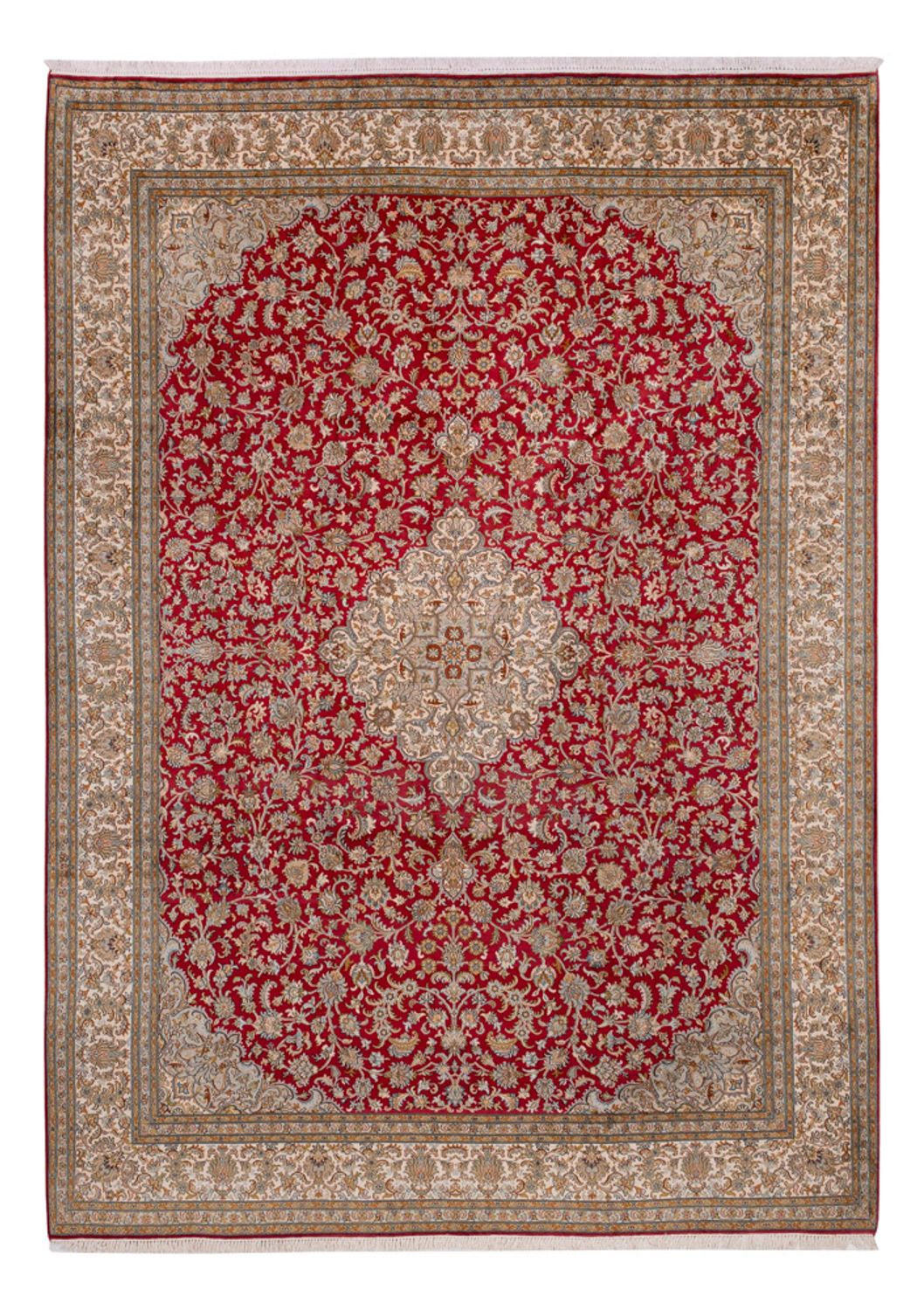 Jedwabny dywan - Kashmir Silk - 339 x 244 cm - czerwony