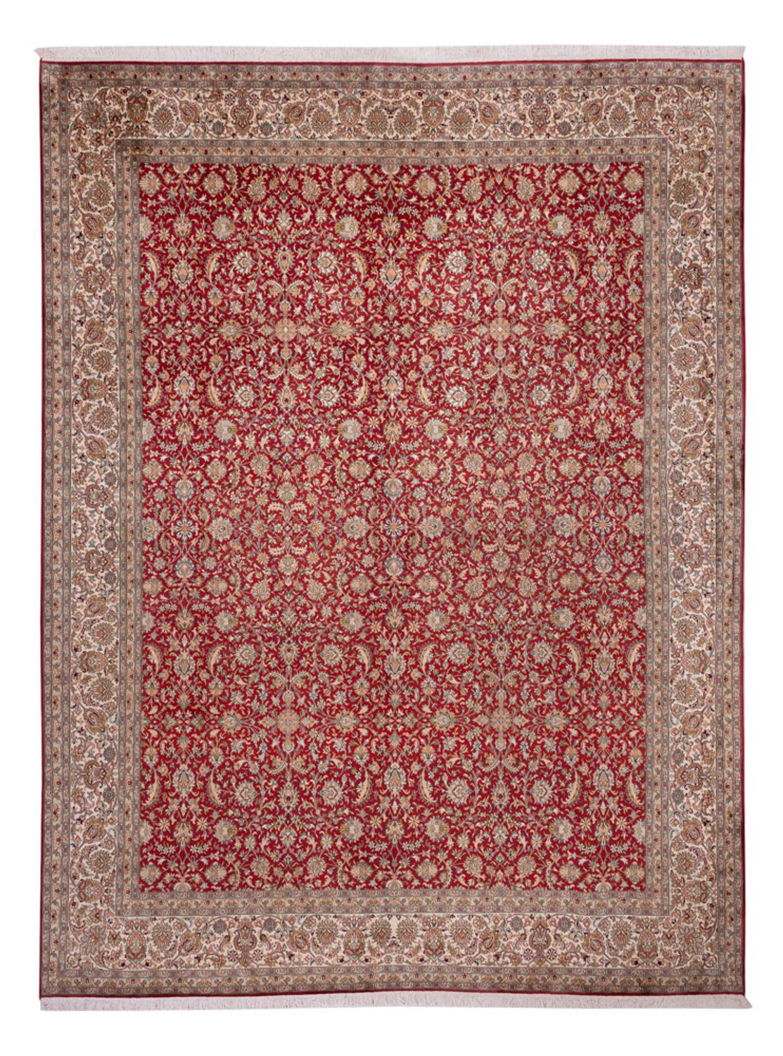 Jedwabny dywan - Kashmir Silk - 369 x 279 cm - czerwony