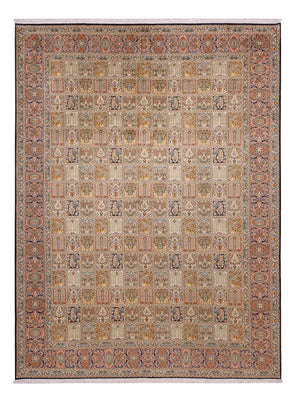 Jedwabny dywan - Kashmir Silk - 330 x 246 cm - ciemny beż