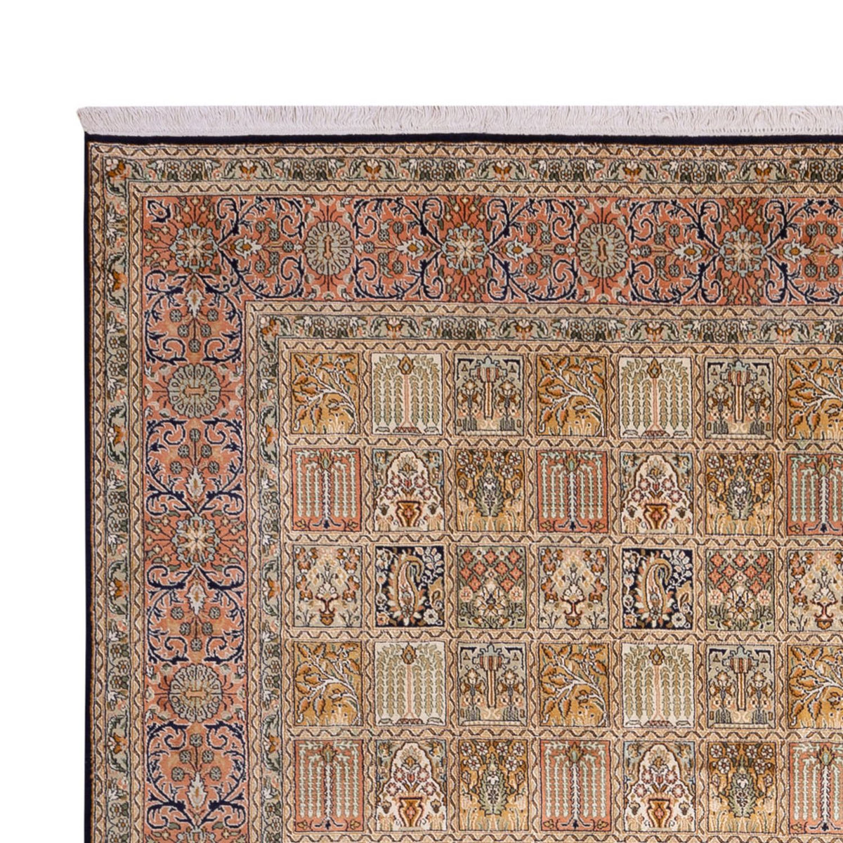 Jedwabny dywan - Kashmir Silk - 330 x 246 cm - ciemny beż