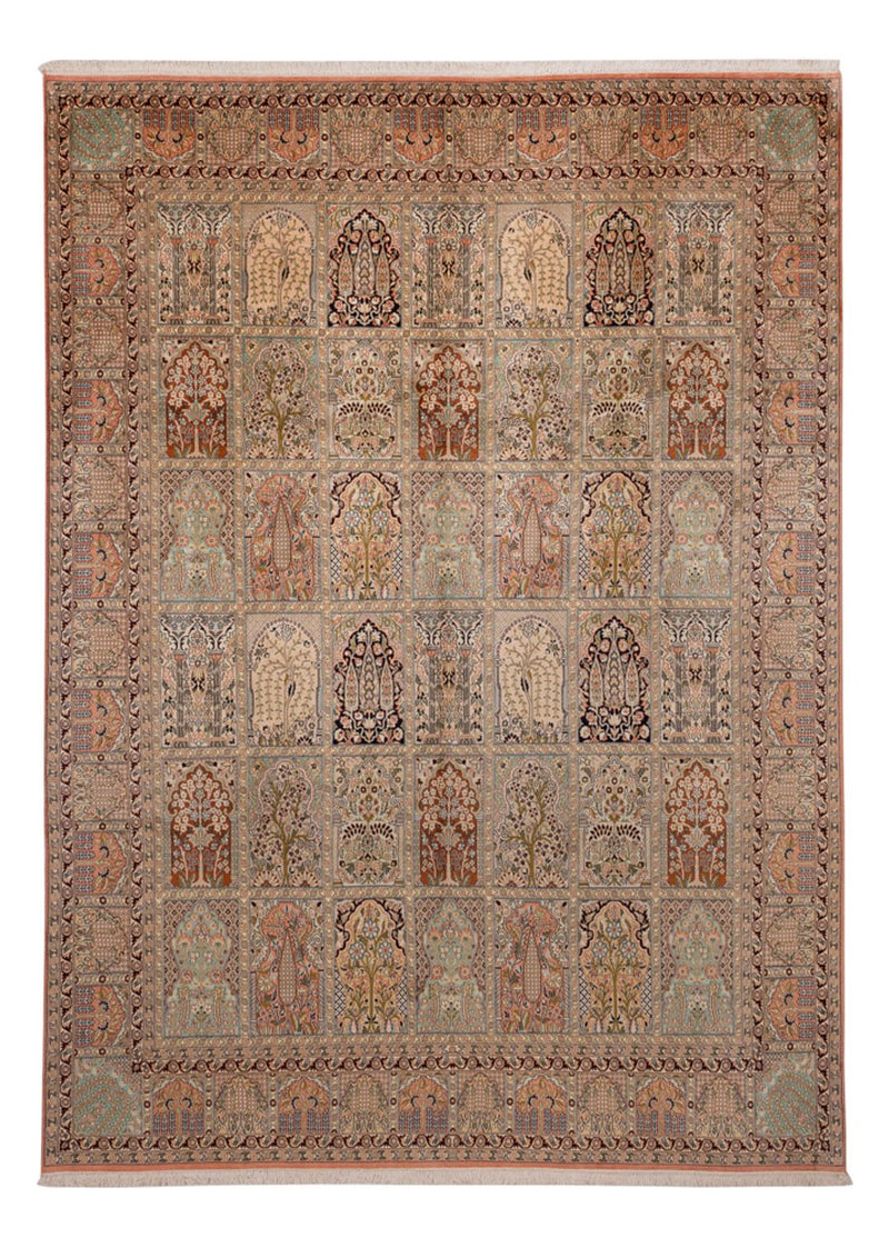 Jedwabny dywan - Kashmir Silk - 324 x 238 cm - beżowy