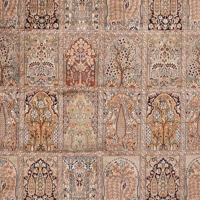 Jedwabny dywan - Kashmir Silk - 403 x 298 cm - ciemny beż