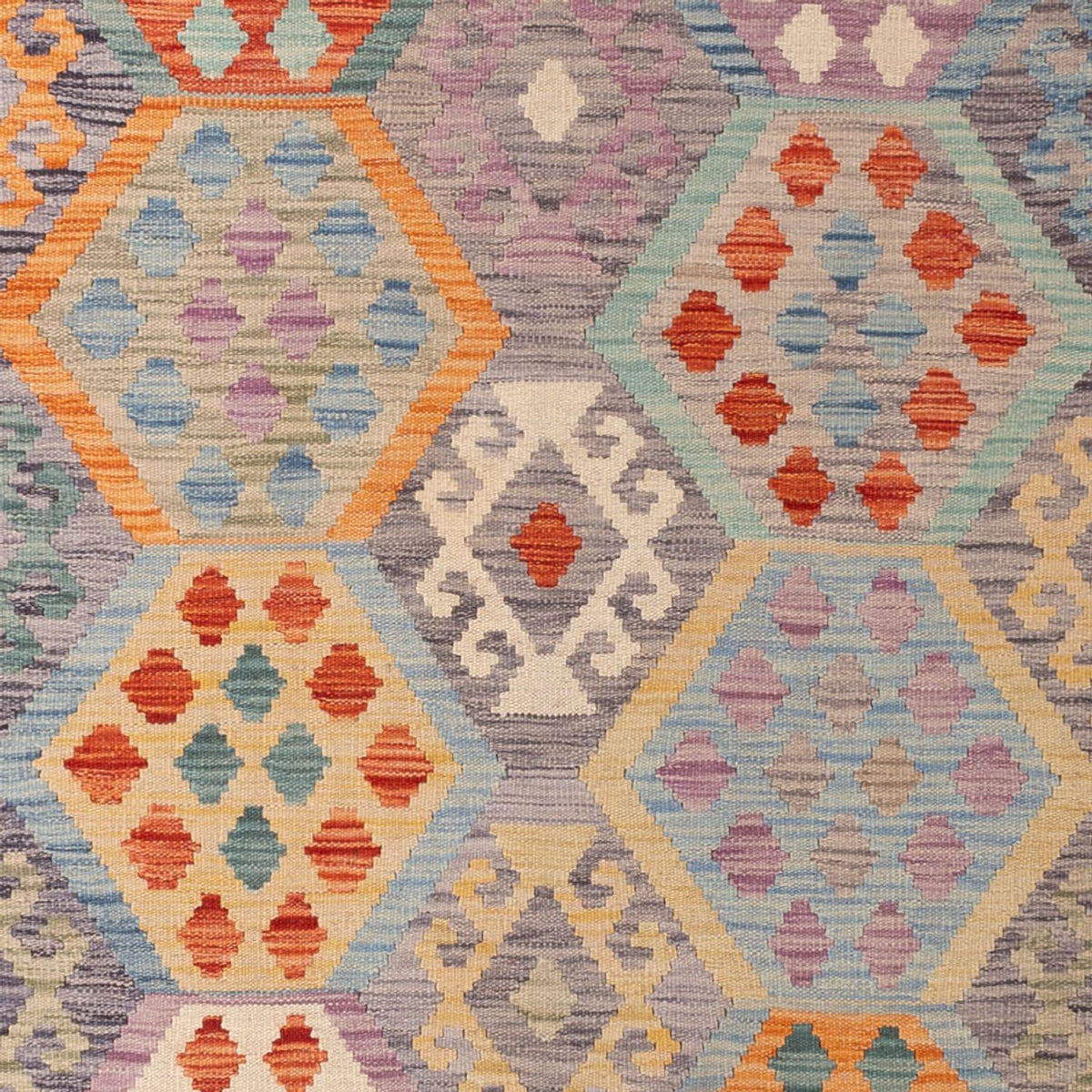 Dywan Kelim - Splash - 293 x 193 cm - wielokolorowy