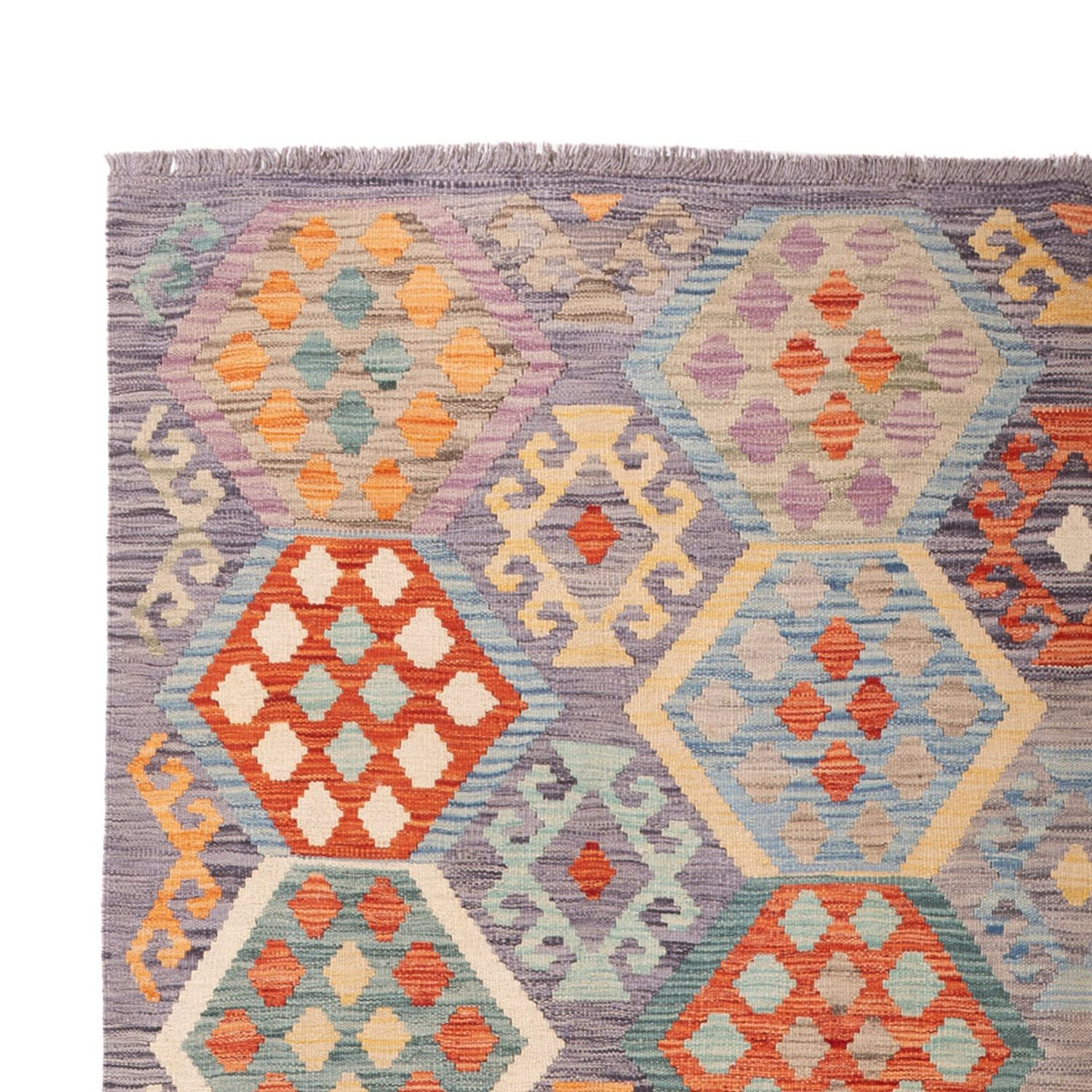 Dywan Kelim - Splash - 293 x 193 cm - wielokolorowy