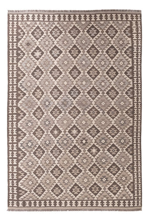 Dywan Kelim - Splash - 293 x 198 cm - jasnoszary