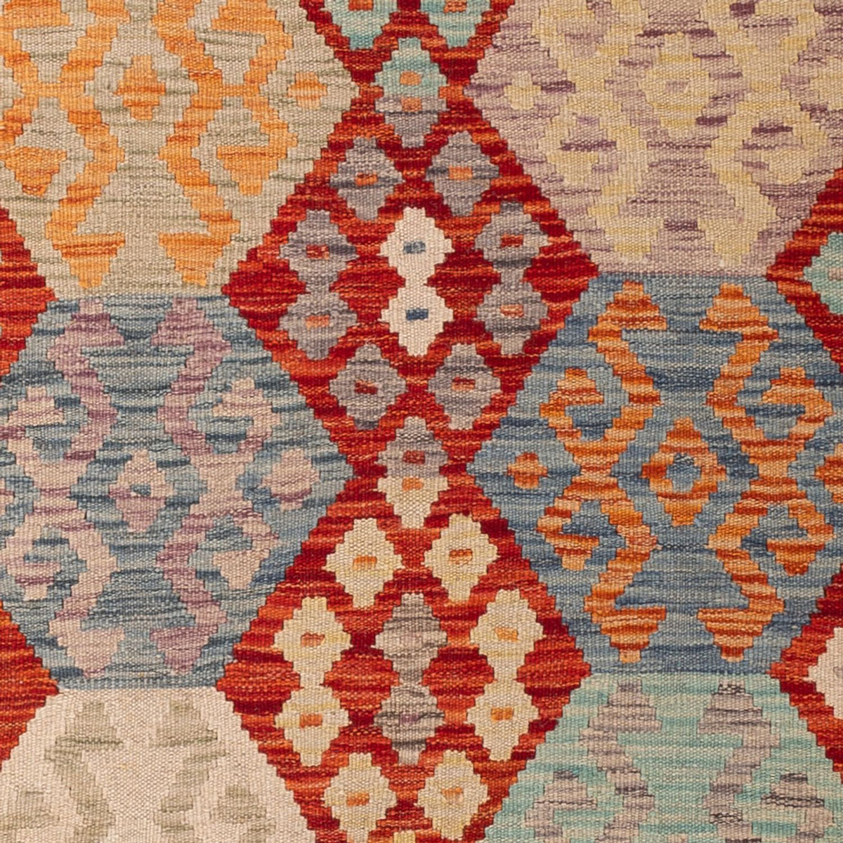 Dywan Kelim - Splash - 201 x 127 cm - wielokolorowy