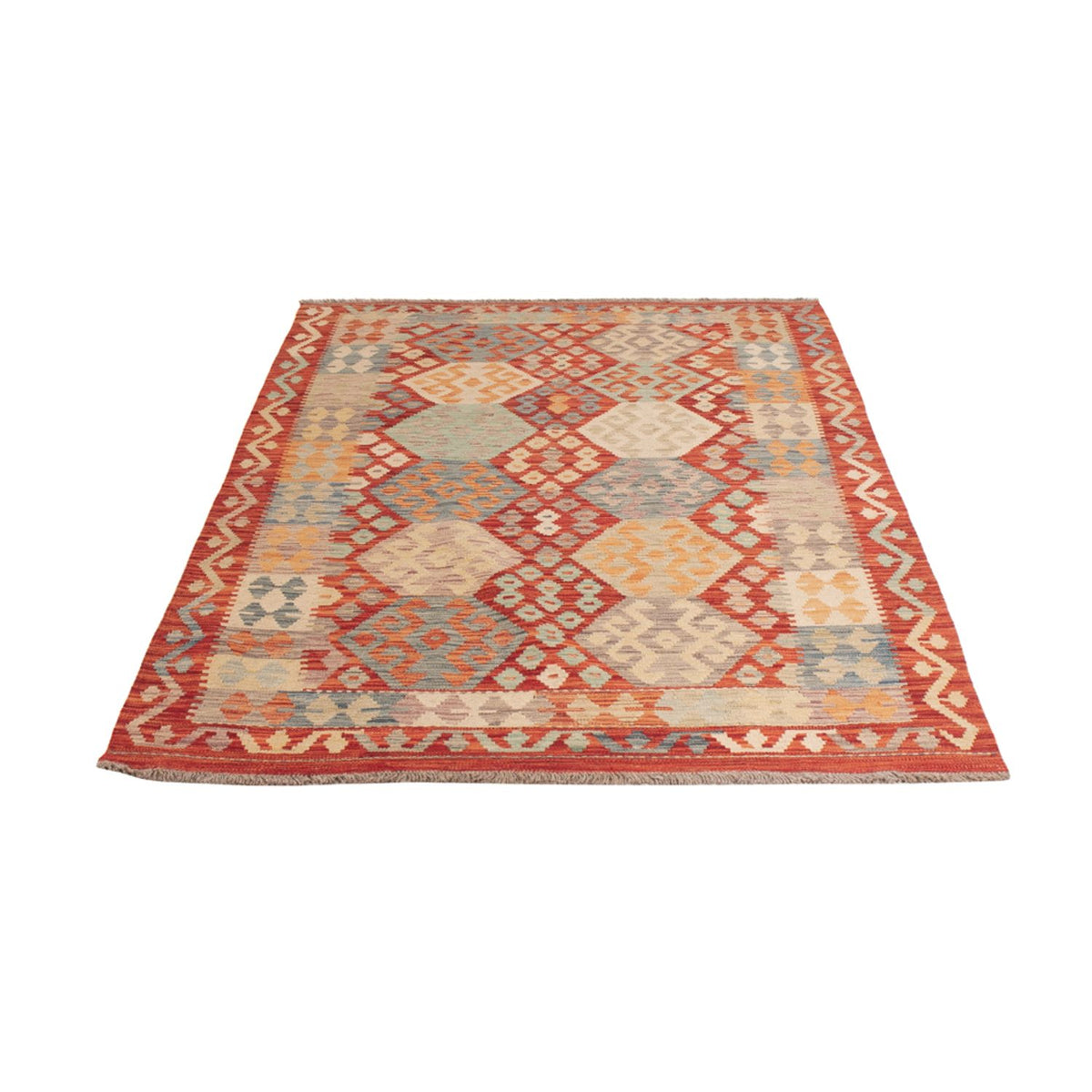 Dywan Kelim - Splash - 201 x 127 cm - wielokolorowy