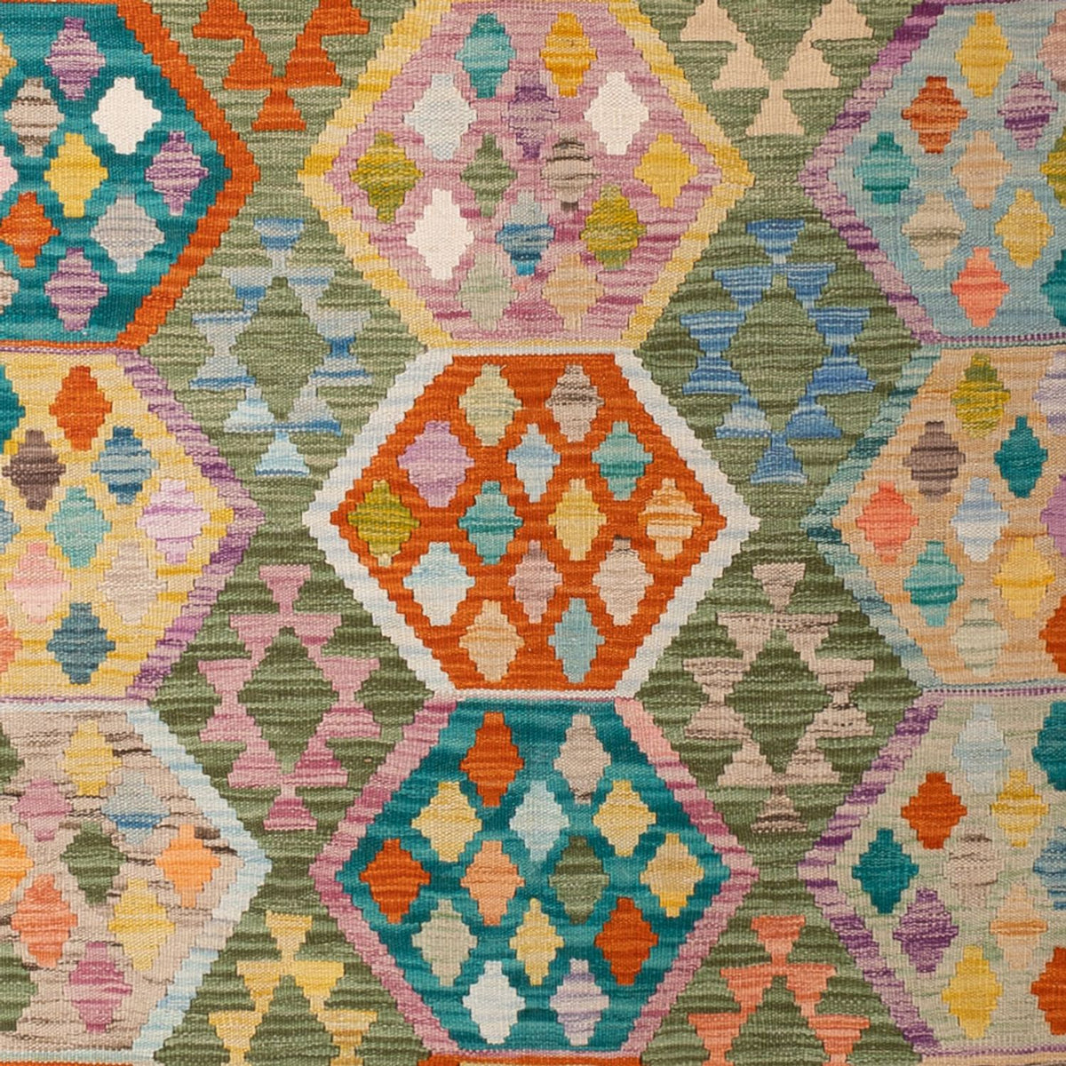 Dywan Kelim - Splash - 299 x 200 cm - wielokolorowy