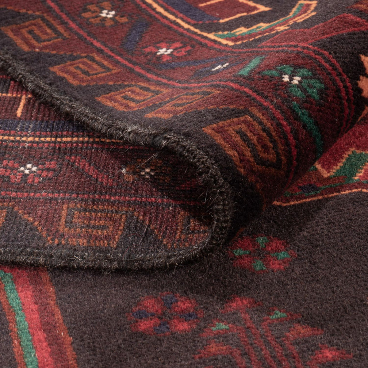 Dywan beludżycki - 207 x 127 cm - ciemna czerwień