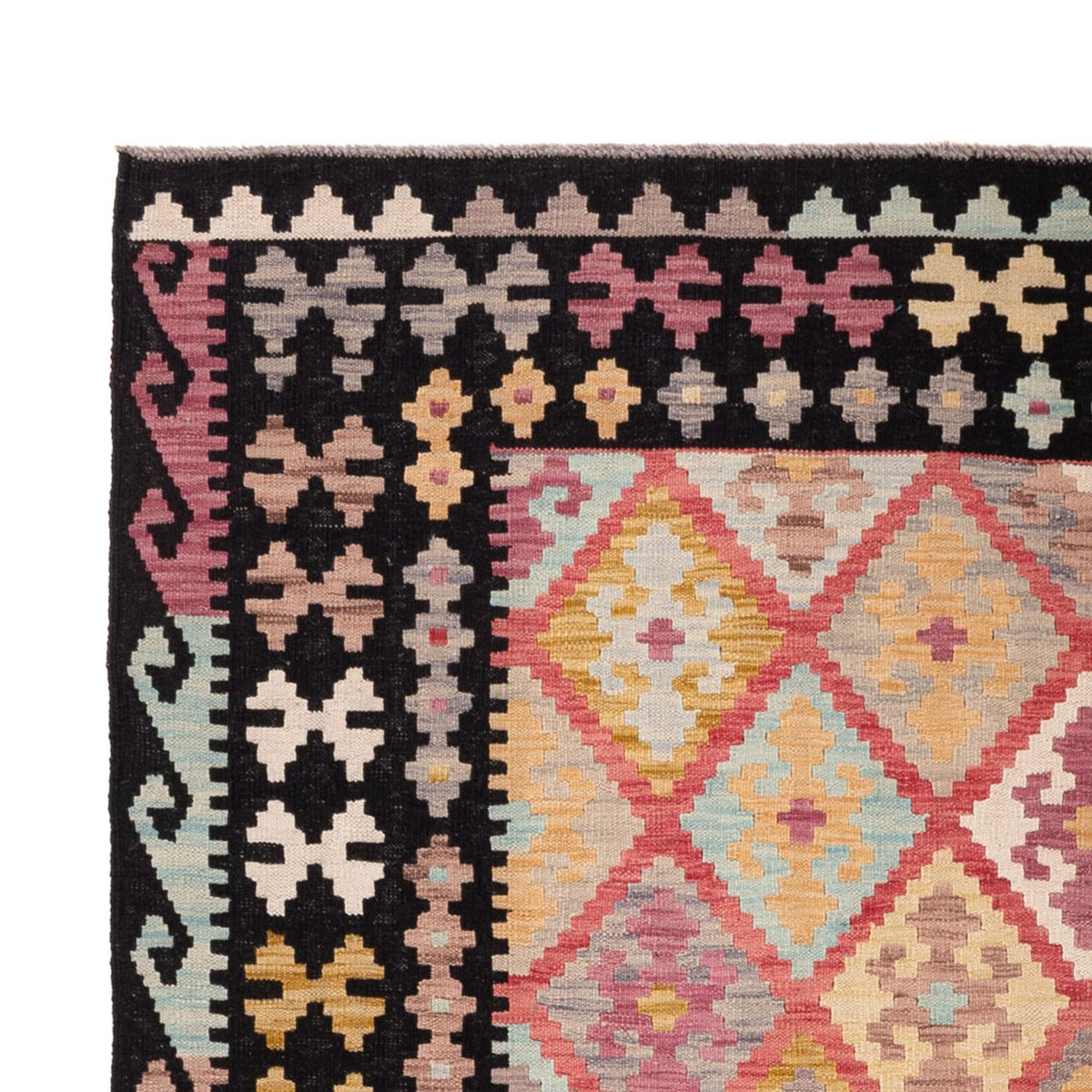 Dywan Kelim - Splash - 299 x 206 cm - wielokolorowy