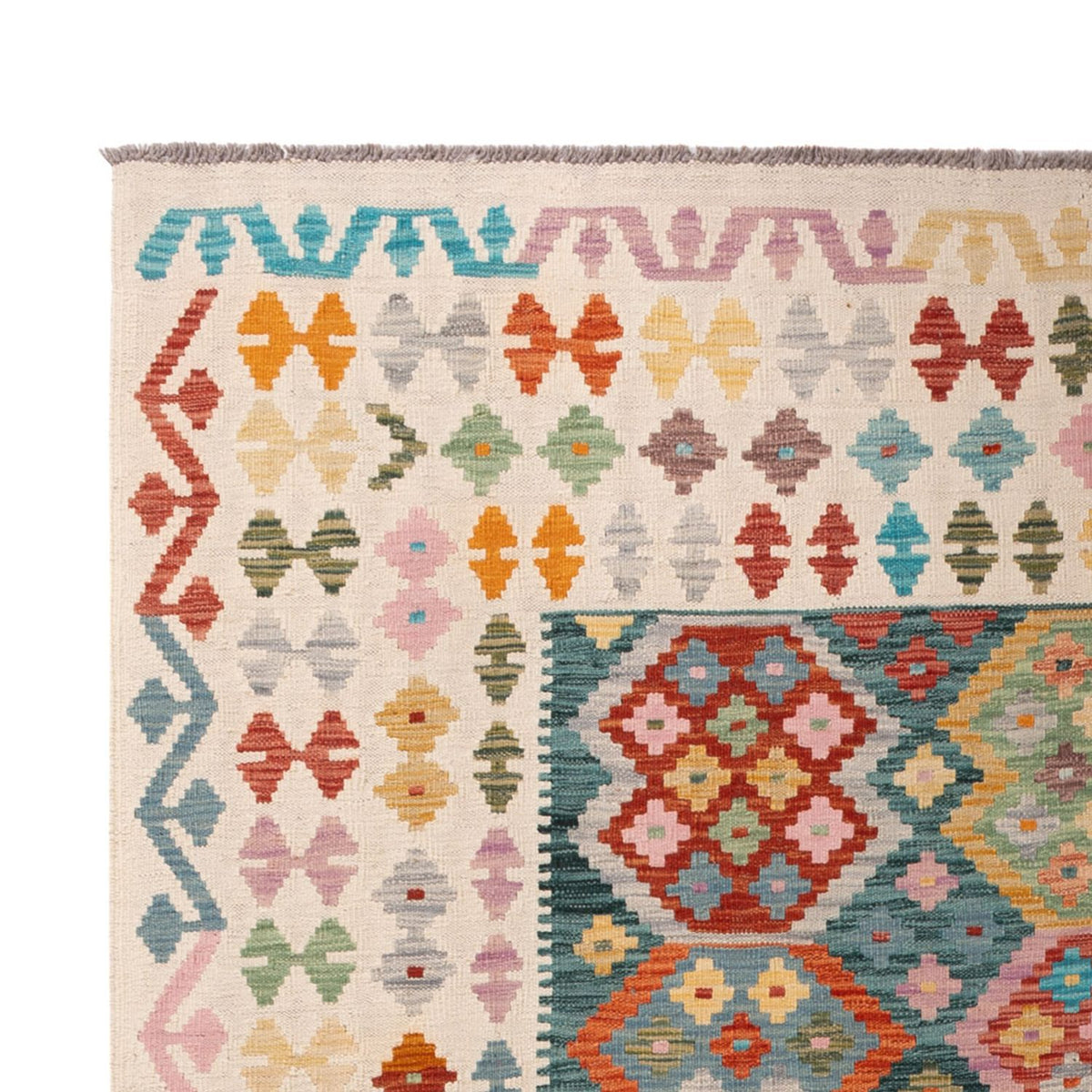 Dywan Kelim - Splash - 294 x 206 cm - wielokolorowy