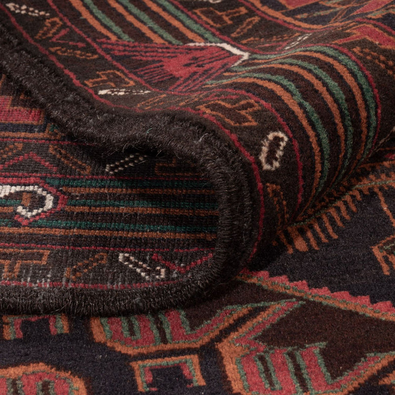 Dywan beludżycki - 213 x 128 cm - ciemna czerwień